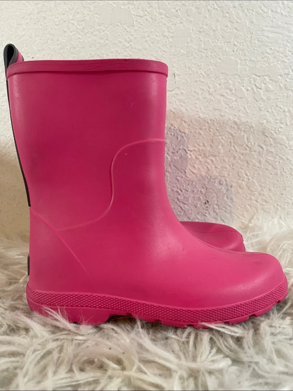 TOTES Everywear Pink Rubber Waterproof Rain Boots Slip In Lightweight Size 13-1